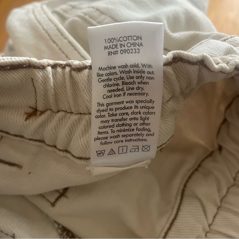 Pacsun Baggy Cargo Jeans Off-white - Size Small - Picture 5 of 8